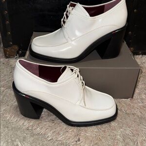 Franco Sarto White and Black Women's Shoes